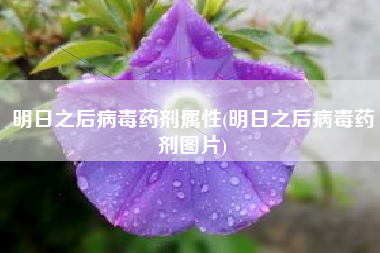 明日之后病毒药剂属性(明日之后病毒药剂图片)