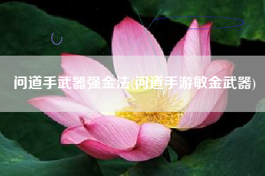 问道手武器强金法(问道手游敏金武器)