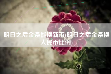 明日之后金条能换新币(明日之后金条换人民币比例)