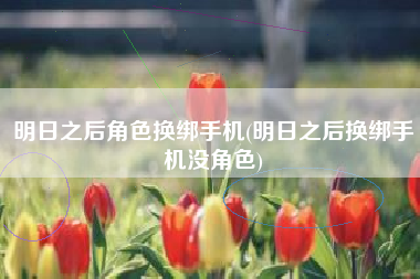 明日之后角色换绑手机(明日之后换绑手机没角色)