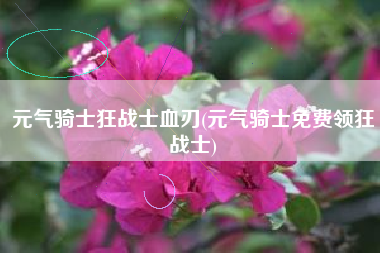 元气骑士狂战士血刃(元气骑士免费领狂战士)