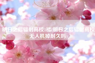 明日之后辐射高校1楼(明日之后辐射高校无人机掉耐久吗)