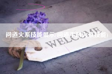 问道火系技能展示(问道手游火系技能)