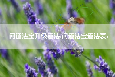问道法宝升级道法(问道法宝道法表)