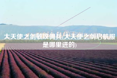 大天使之剑敏攻佣兵(大天使之剑启航服是哪里进的)