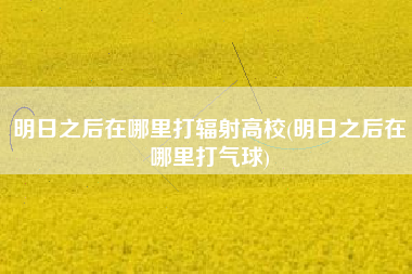 明日之后在哪里打辐射高校(明日之后在哪里打气球)
