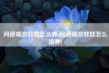 问道端游娃娃怎么弄(问道端游娃娃怎么培养)