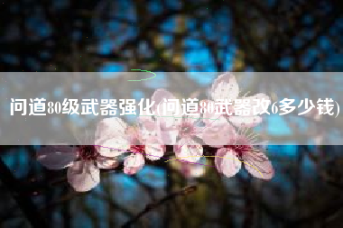 问道80级武器强化(问道80武器改6多少钱)