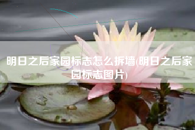 明日之后家园标志怎么拆墙(明日之后家园标志图片)