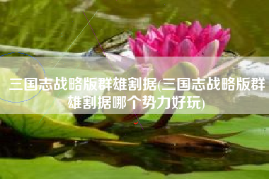 详细阅读:三国志战略版群雄割据(三国志战略版群雄割据哪个势力好玩) 三国志战略版群雄割据(三国志战略版群雄割据哪个势力好玩)