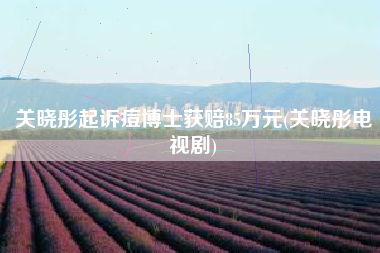 关晓彤起诉痘博士获赔85万元(关晓彤电视剧)