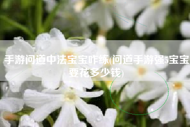 手游问道中法宝宝咋练(问道手游强5宝宝要花多少钱)