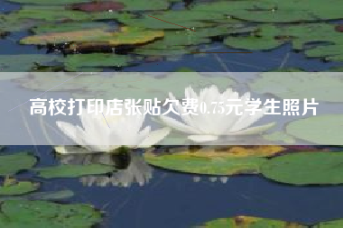 高校打印店张贴欠费0.75元学生照片